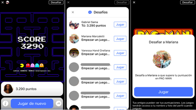 Find your contact's Facebook page in a virtual game