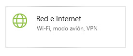 Entrar en Red e Internet Windows 10