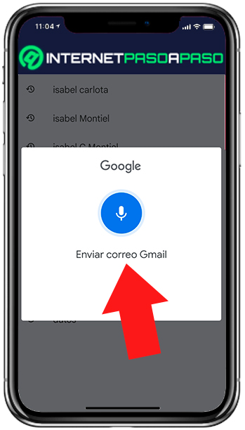 Enviar correo por dictado de voz en Android