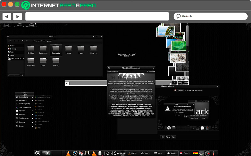 Enlightenment desktop on Linux
