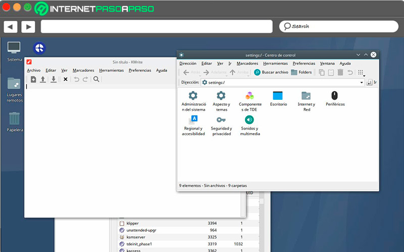 KDE desktop on Linux