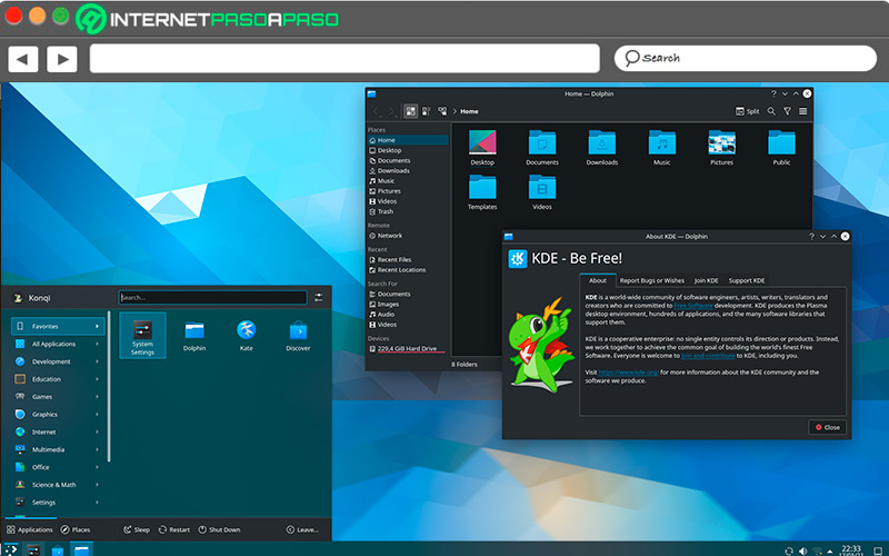 Plasma desktop on Linux
