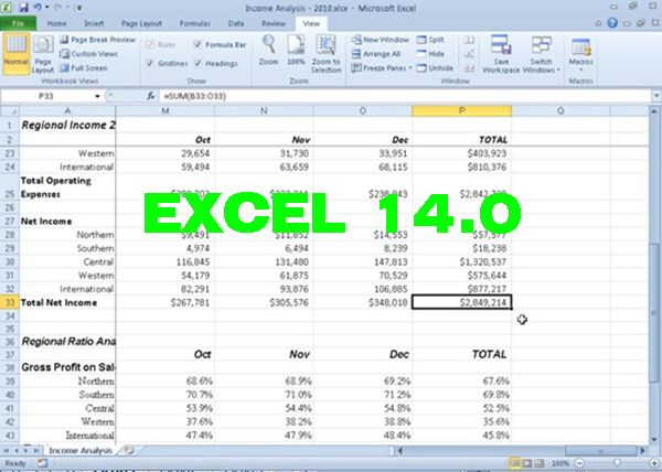 Excel 14.0