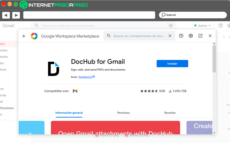 DoHub extension in Gmail