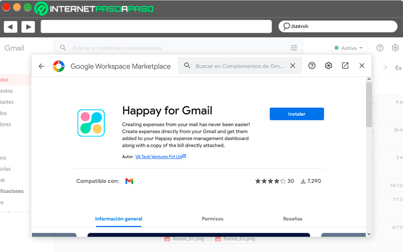 Extension de Happay para Gmail