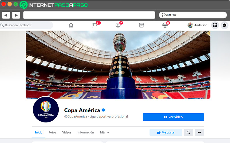 Fan Page de la Copa America en Facebook