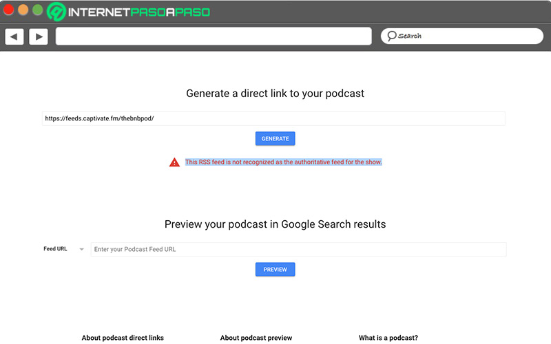 Fedd RSS en Google Podcast