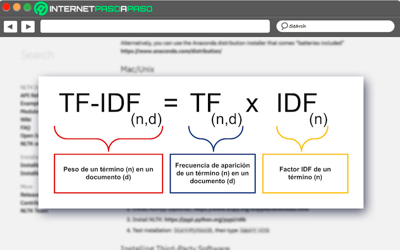 Formula para calcular TF-IDF