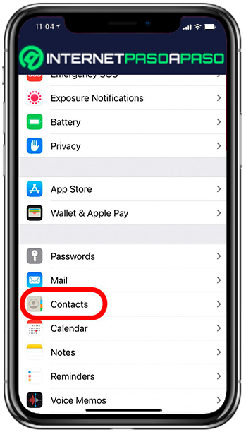 Gestionar contactos de Outlook en iOS