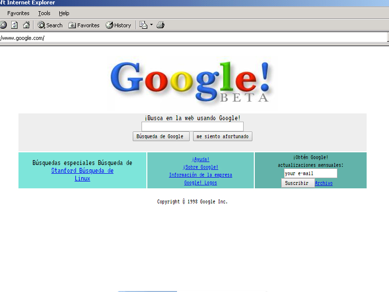 Google en 1998