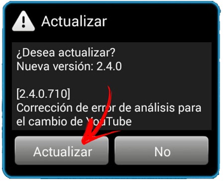 Guia para actualizar ultima version Tubemate Android