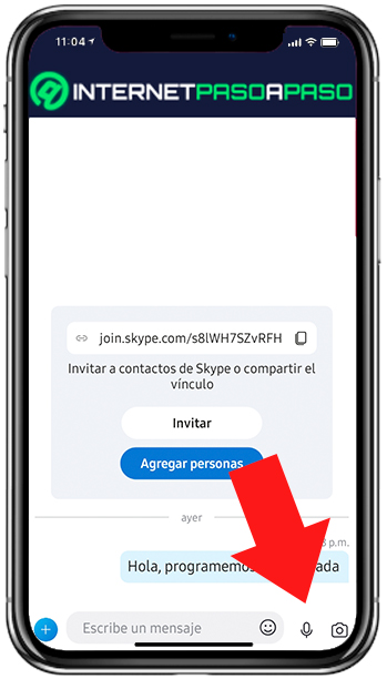 Hacer notas de voz en Skype para Android