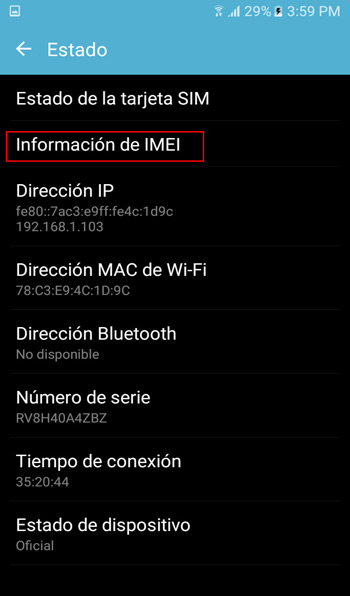 Android IMEI Information