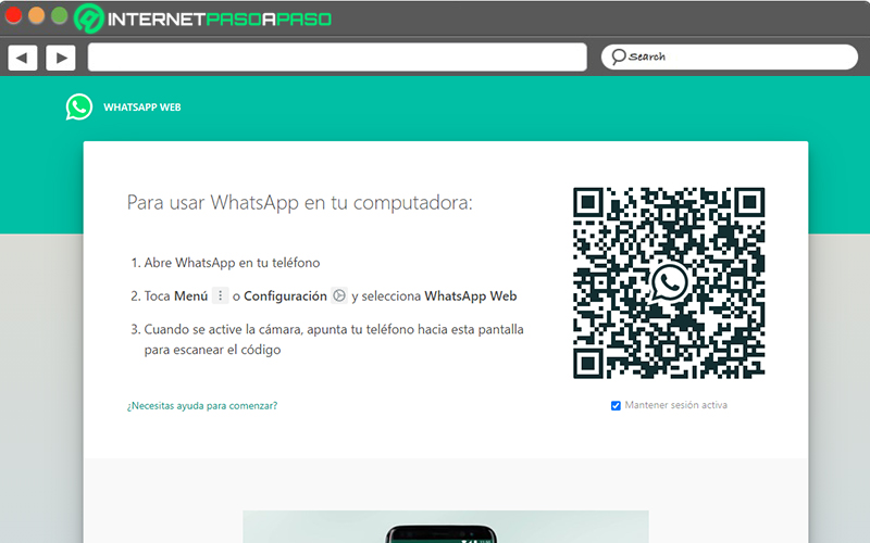 Ingresa a la página de WhatsApp Web