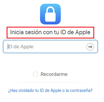 Iniciar sesion con tu ID de Apple