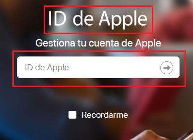 Iniciar sesion icloud con id de Apple