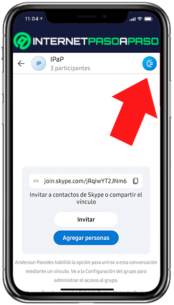 Start video call from group chat in Skype