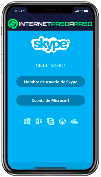 Inicio de sesion en Skype para Android