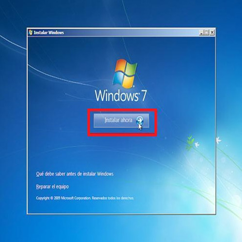 Installation of Windows 7 