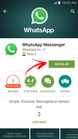 Instalar Wassap Messenger para Android