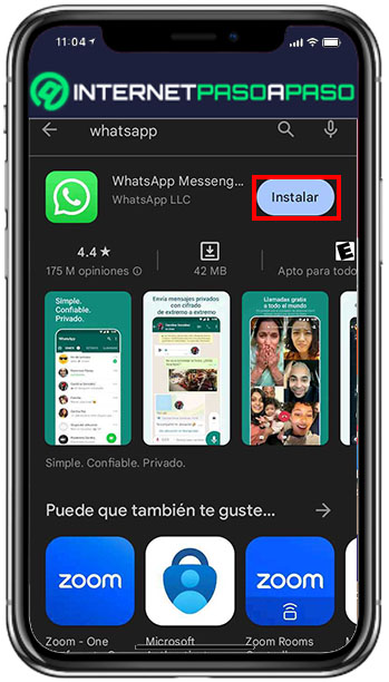Instalar Whatsapp Google Play Store
