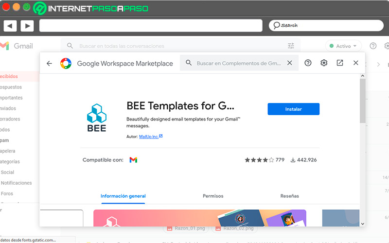 Instalar complemento BEE Templates for Gmail en Gmail