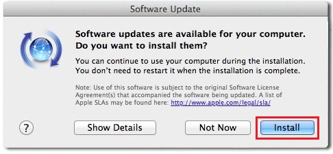 Instalar nuevo update Software MacOs