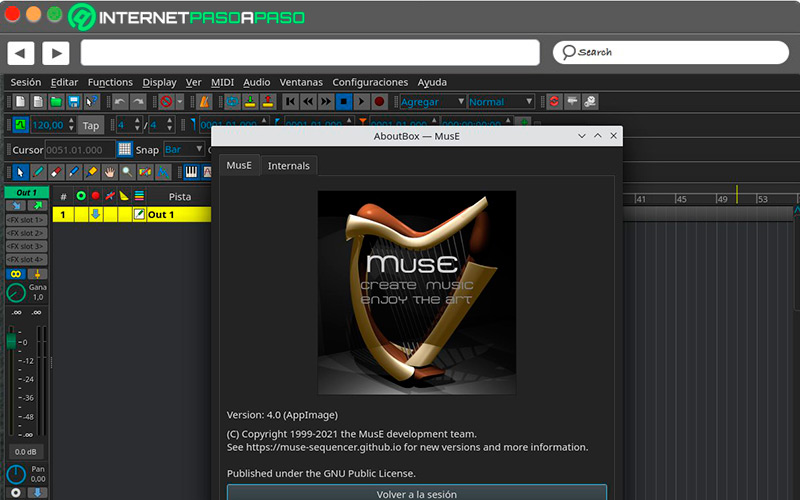 MusE interface on Linux