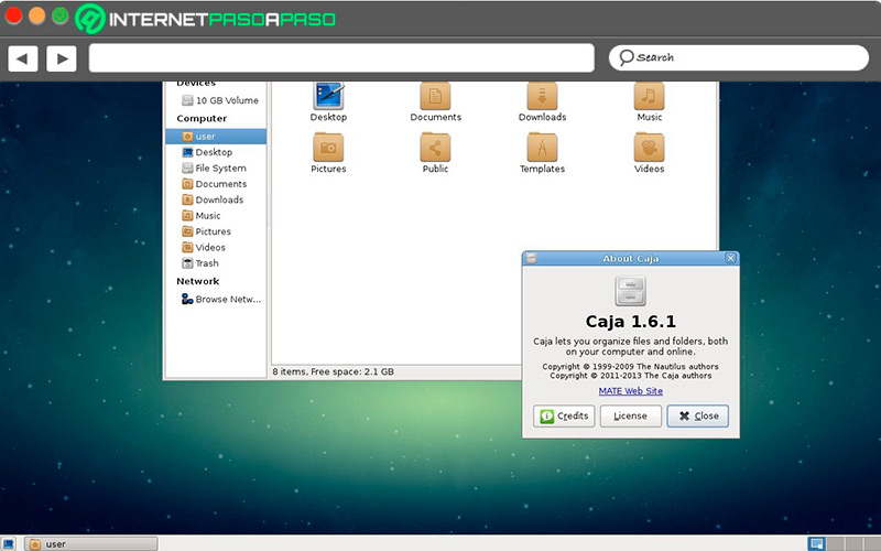 Point Linux interface on Linux