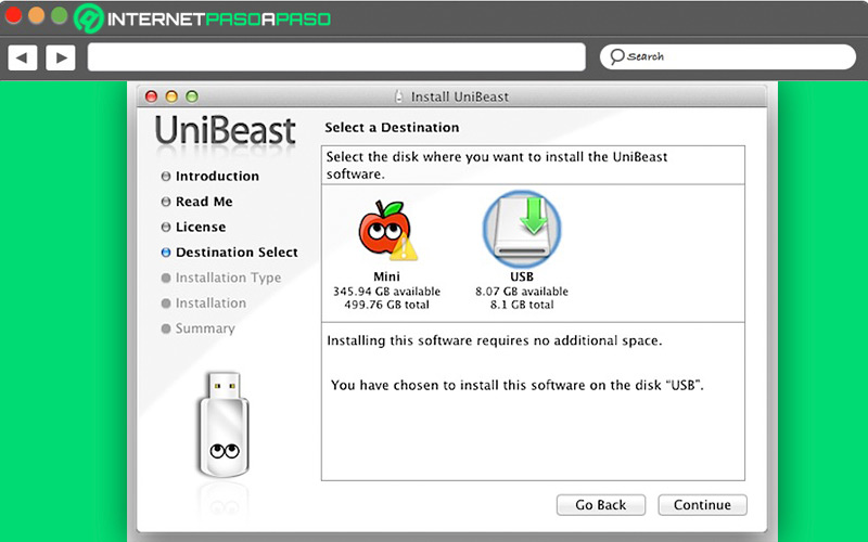 Interfaz de Unibeast
