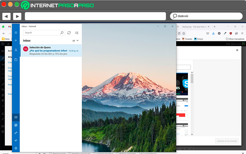 Interfaz de Windows Mail