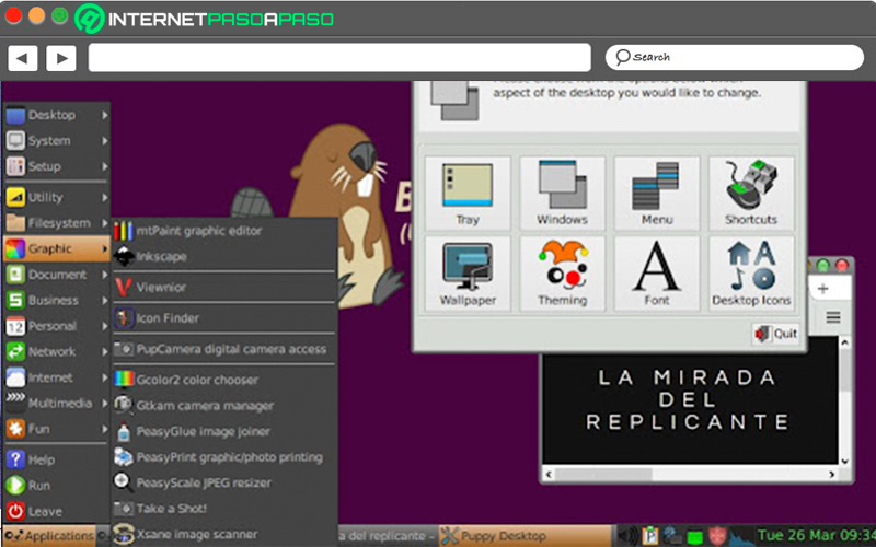 Interfaz grafica de escritorio de Puppy Linux