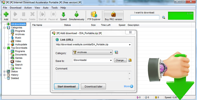 Internet Download Accelerator (IDA)