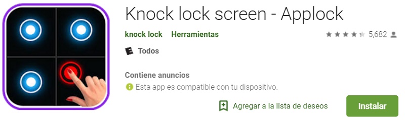 Knock lock screen