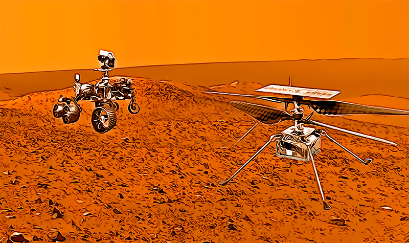 La NASA consigue desplegar un dron en Marte