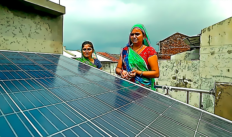 La primera aldea con energia solar esta en India