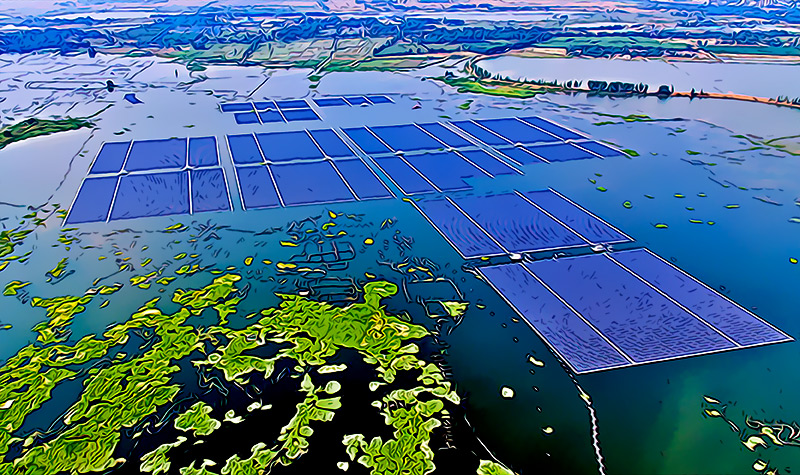 Las granjas solares flotantes las alfombras de paneles solares que cubriran los rios y mares para producir energia renovable