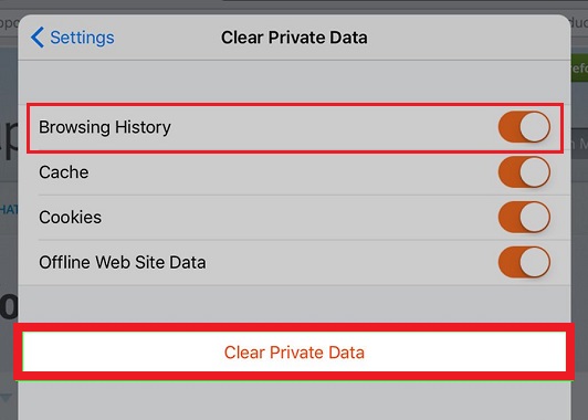 Limpiar datos privados