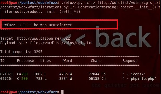 Lista de Programas para hackear y crackear contraseñas, Wfuzz