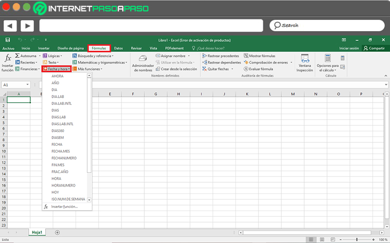 Lista de todas las funciones de fecha y hora de Excel y cómo utilizar cada una de ellas