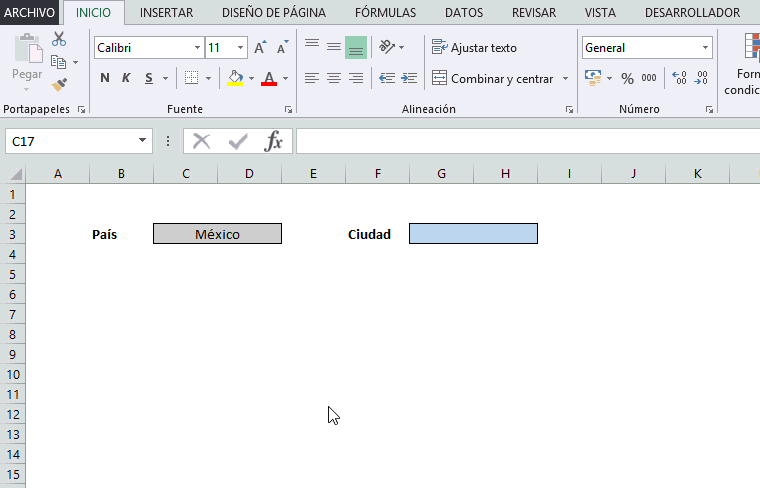 lista desplegable Excel