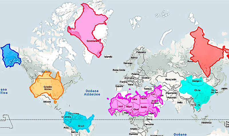 Los mapas del mundo llevan años engañándote con el tamaño real de Estados Unidos, Rusia, Canadá y otras potencias mundiales