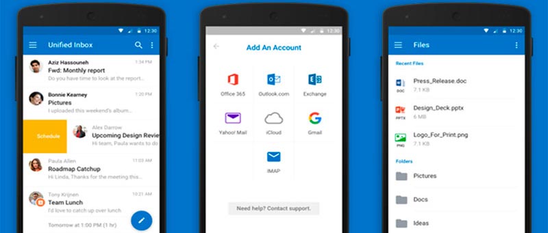 Mejoras APP Hotmail Outlook para Android