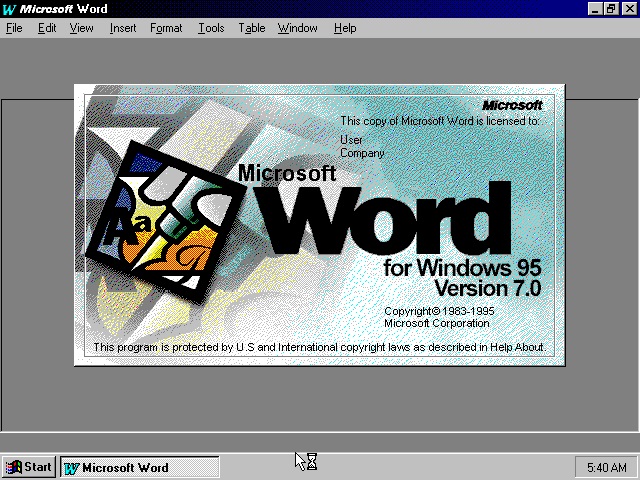 Microsoft Word para Windows 1995