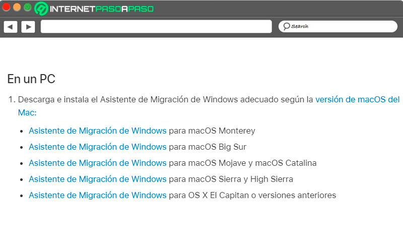 Migrar datos de Windows a Mac con el asistente de migración