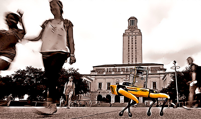 Nos llevamos bien Cientificos liberan oleada de robots en un campus universitario de Texas para estudiar la convivencia entre humanos y robots