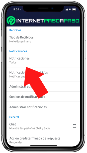 Notificaciones de Gmail en Android