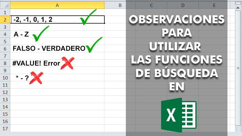 Observaciones ¿Qué tener en cuenta al utilizar estas funciones de Excel?