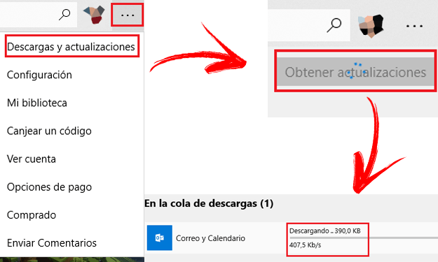 Obtener actualizaciones pendientes en Windows 10 y 8