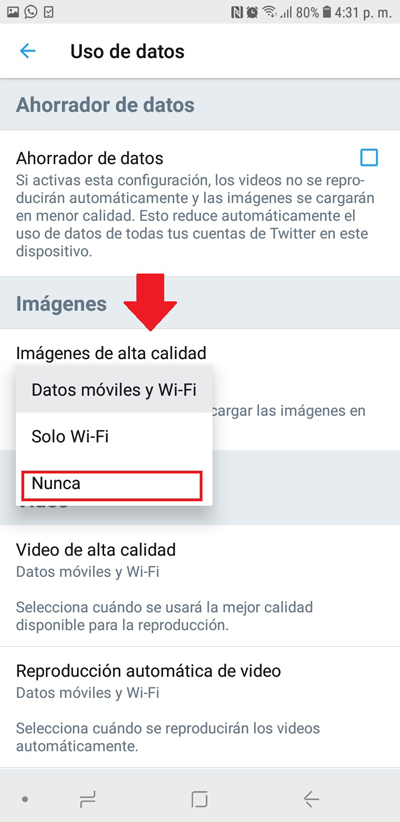Hide the images and save data on your mobile